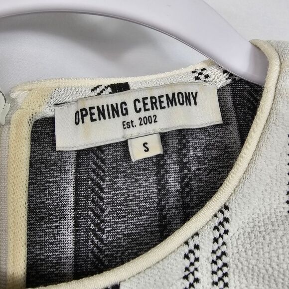 Opening Ceremony Clos Striped A-line Dress Size S - Picture 2 of 13